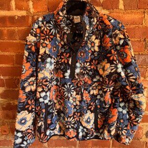 Hurley Quarter Snap Floral Fleece with Pockets